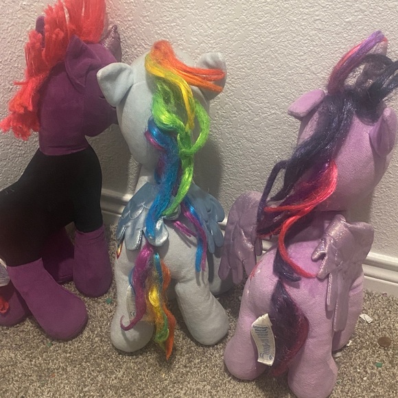 My Little Pony Plush Set - Purple, Light Blue, Lilac - Trio of Ponies - Picture 6 of 8